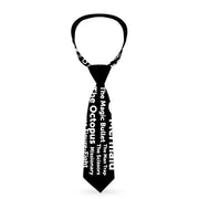 Buckle-Down Necktie - Verbiage Sex Positions Black/White Neckties Buckle-Down   