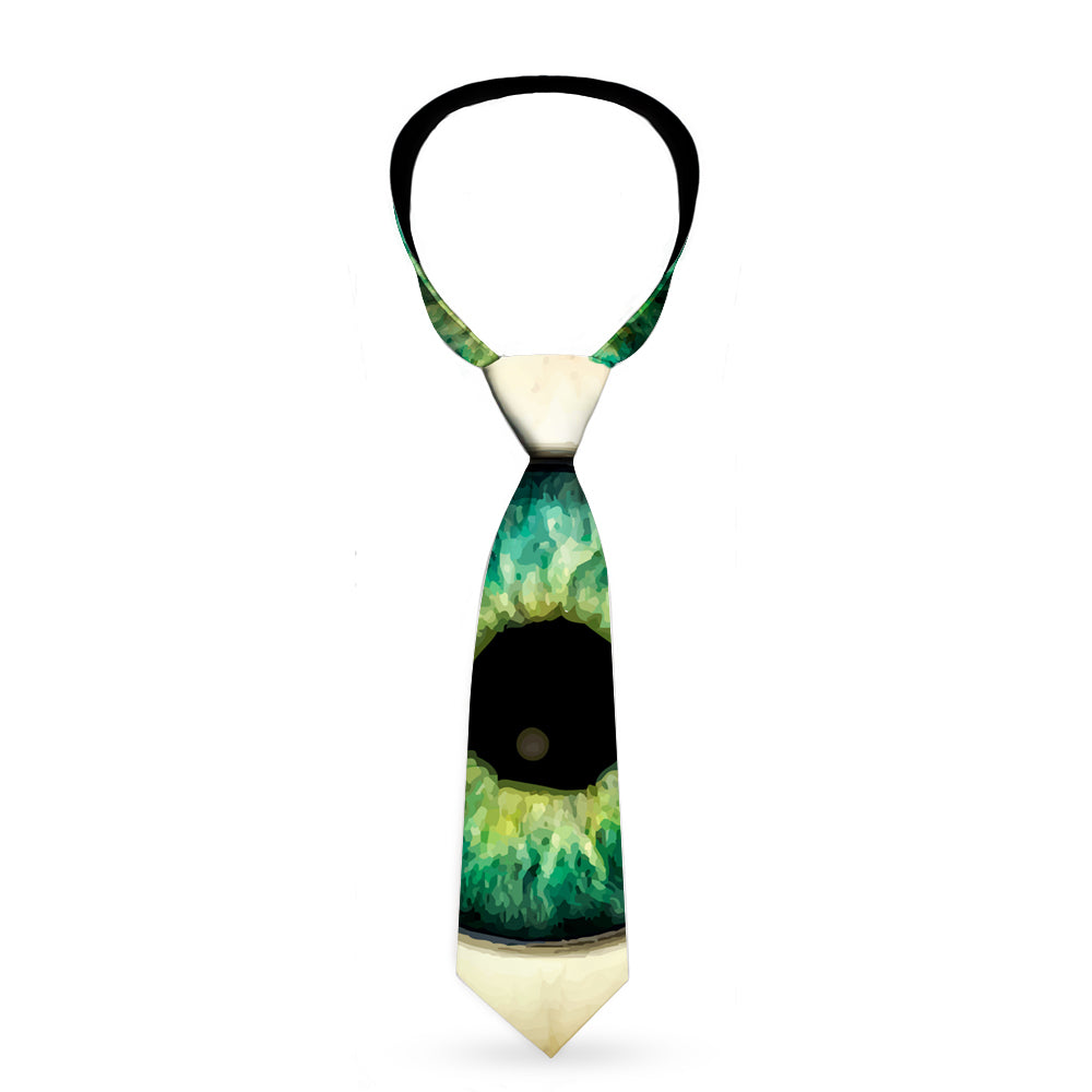 Buckle-Down Necktie - Vivid Blue Eyeball Black Neckties Buckle-Down   