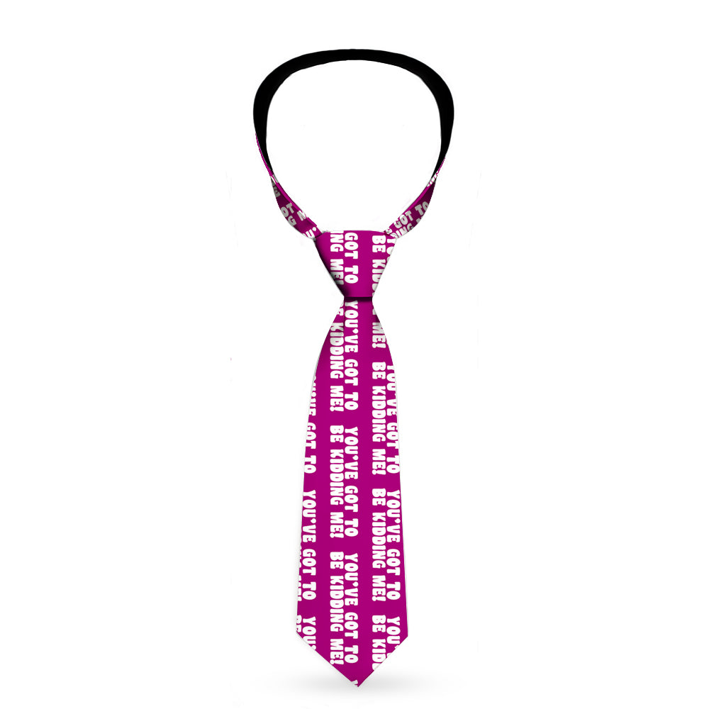 Buckle-Down Necktie - YOU'VE GOT TO BE KIDDING ME! Purple/White Neckties Buckle-Down   