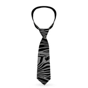 Buckle-Down Necktie - Zebra Head Black/Gray Neckties Buckle-Down   