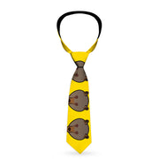 Buckle-Down Necktie - Brown Bear Repeat Yellow Neckties Buckle-Down   