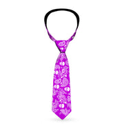 Buckle-Down Necktie - Bandana/Skulls Purple/White Neckties Buckle-Down   
