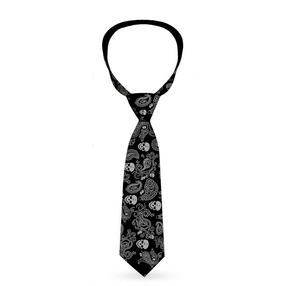 Buckle-Down Necktie - Bandana/Skulls Black/Silver Neckties Buckle-Down   