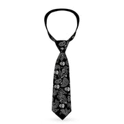 Buckle-Down Necktie - Bandana/Skulls Black/Silver Neckties Buckle-Down   