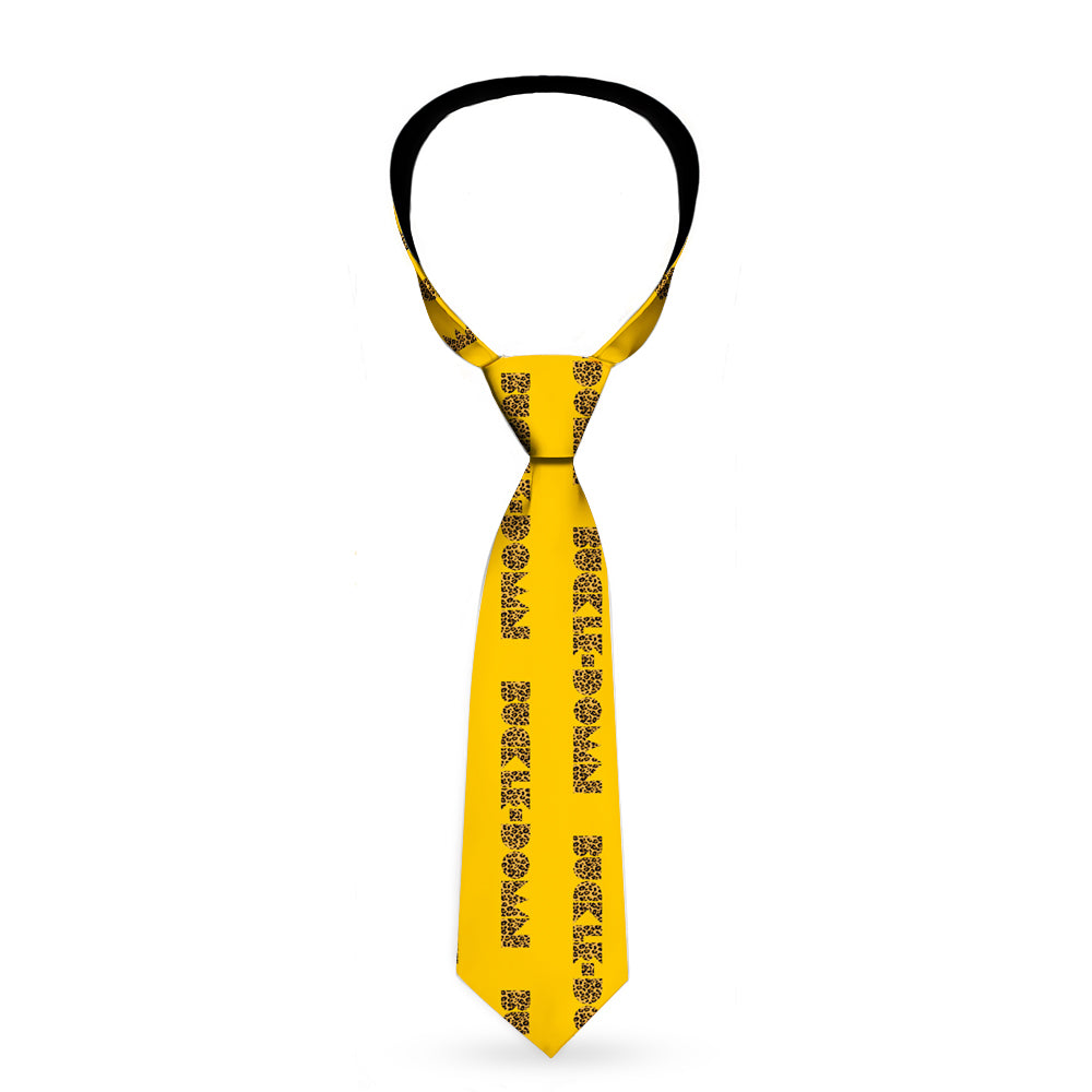 Buckle-Down Necktie - BUCKLE-DOWN Shapes Gold/Leopard Brown Neckties Buckle-Down   