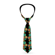 Buckle-Down Necktie - Boho Mandala Black/Yellow/Turquoise/Orange Neckties Buckle-Down   