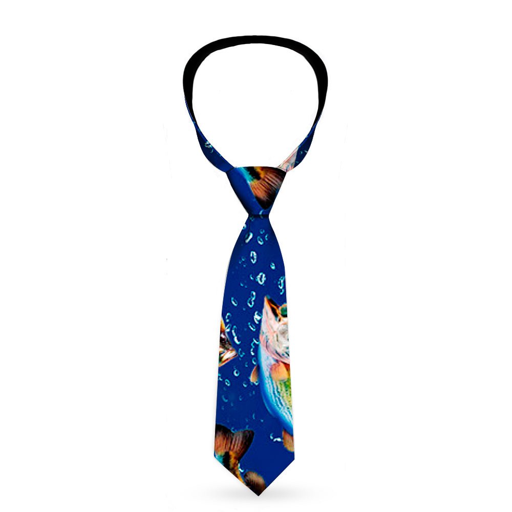 Buckle-Down Necktie - Bass Fish/Water Bubbles Neckties Buckle-Down   