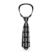 Buckle-Down Necktie - COLLEGE Black/White Neckties Buckle-Down   