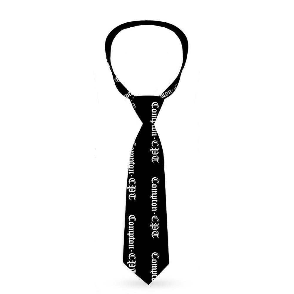 Buckle-Down Necktie - COMPTON-CPT Black/White Neckties Buckle-Down   