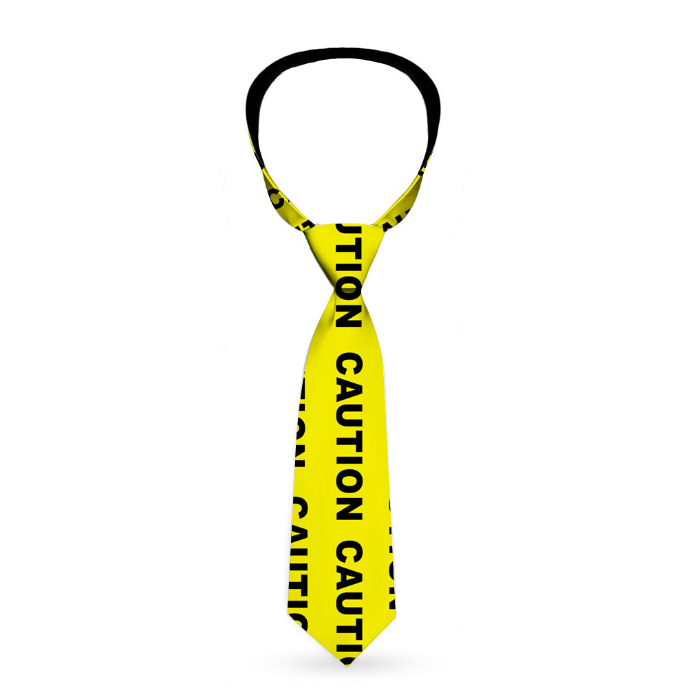 Buckle-Down Necktie - CAUTION Yellow/Black Neckties Buckle-Down   