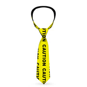Buckle-Down Necktie - CAUTION Yellow/Black Neckties Buckle-Down   