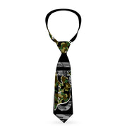 Buckle-Down Necktie - CALIFORNIA/Flag Bear Black/Camo Gray/Camo Olive Neckties Buckle-Down   