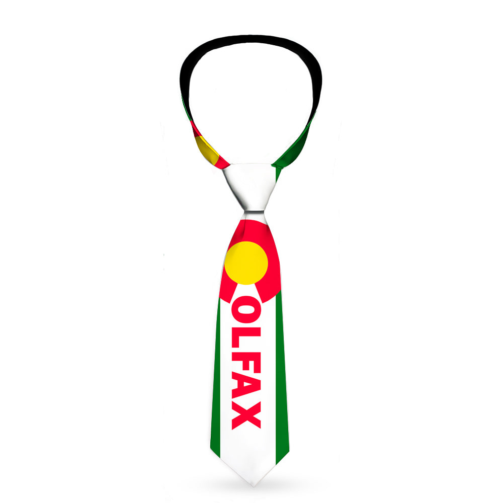 Buckle-Down Necktie - COLFAX Green Stripe Neckties Buckle-Down   