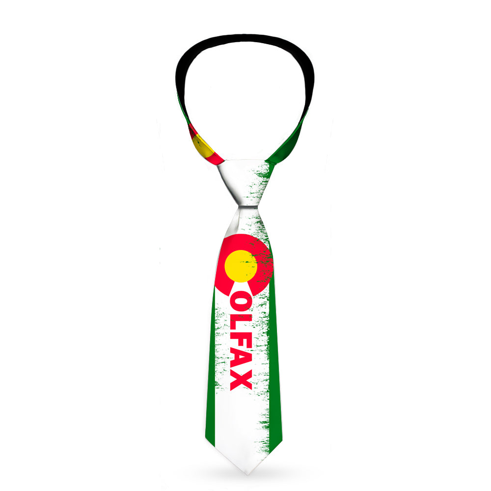 Buckle-Down Necktie - COLFAX Green Stripe Weathered Neckties Buckle-Down   