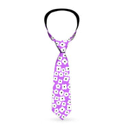 Buckle-Down Necktie - Ditsy Floral Lavender/White/Black Neckties Buckle-Down   