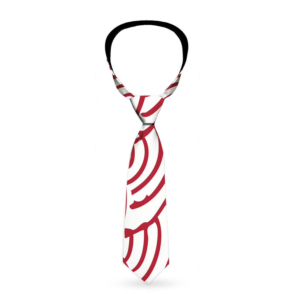 Buckle-Down Necktie - Doodle1/Paint Drips White/Red Neckties Buckle-Down   