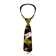Buckle-Down Necktie - Maneki Neko Lucky Cats Gold/Black/White Neckties Buckle-Down   