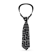Buckle-Down Necktie - Maze Black/White/Red Neckties Buckle-Down   