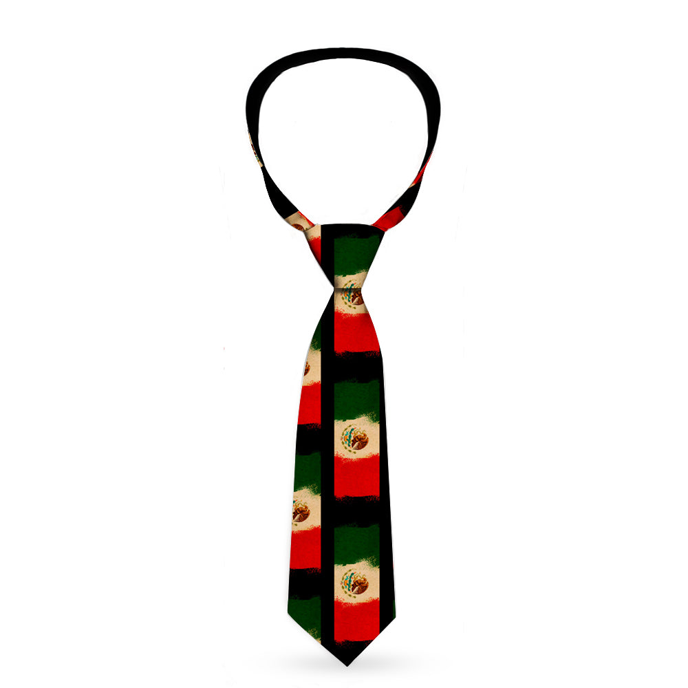 Buckle-Down Necktie - Mexico Flag Distressed Neckties Buckle-Down   