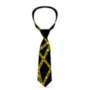 Buckle-Down Necktie - Police Line Black/Yellow Neckties Buckle-Down   