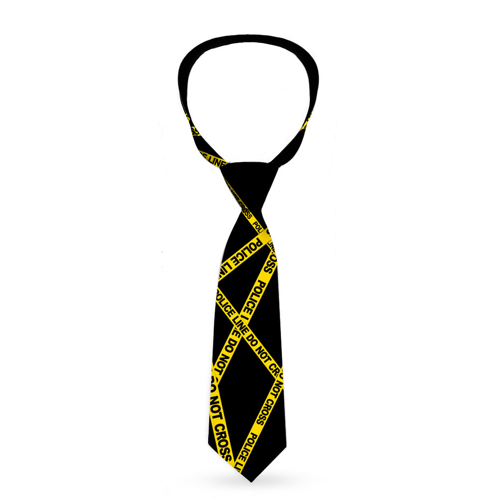 Buckle-Down Necktie - Police Line Black/Yellow Neckties Buckle-Down   