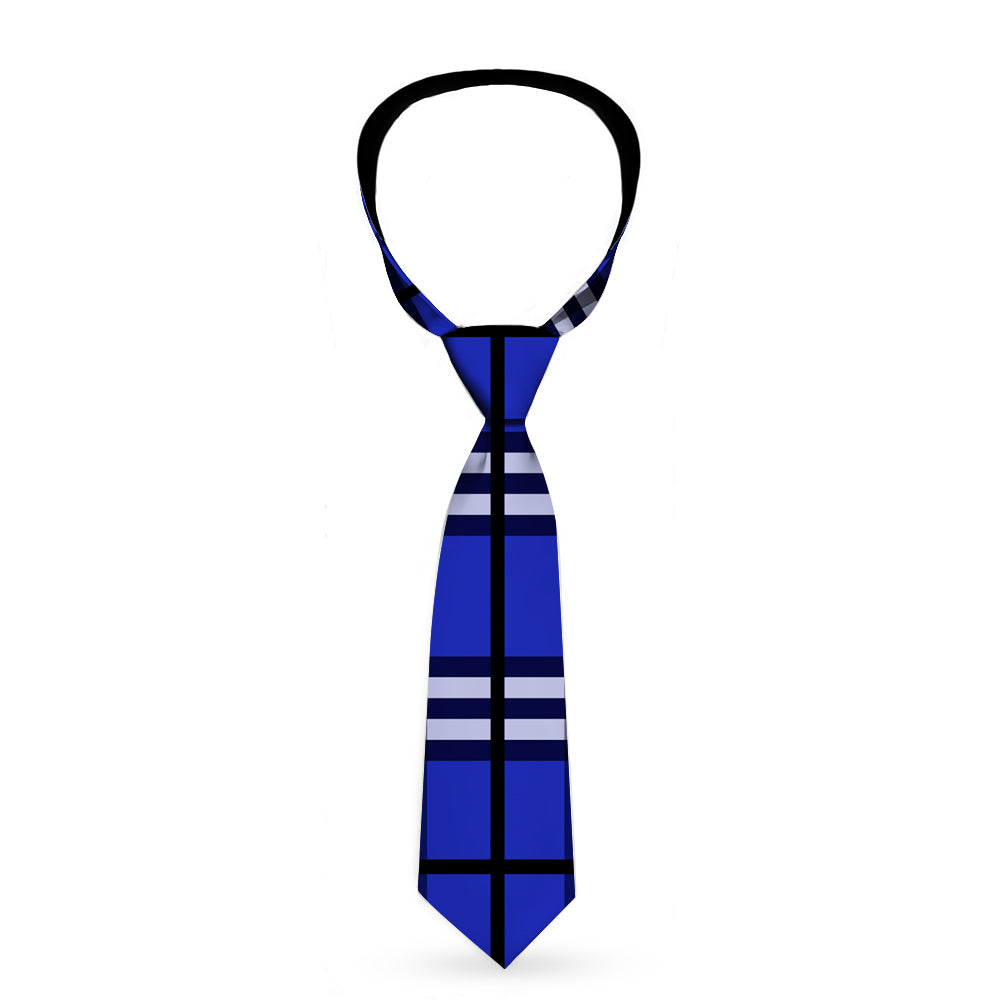 Buckle-Down Necktie - Plaid Navy Neckties Buckle-Down   