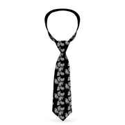 Buckle-Down Necktie - Paisley2 Black/White Neckties Buckle-Down   