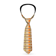 Buckle-Down Necktie - Plaid Tan Shades/Orange Neckties Buckle-Down   