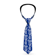 Buckle-Down Necktie - Paisley Blue/White Neckties Buckle-Down   