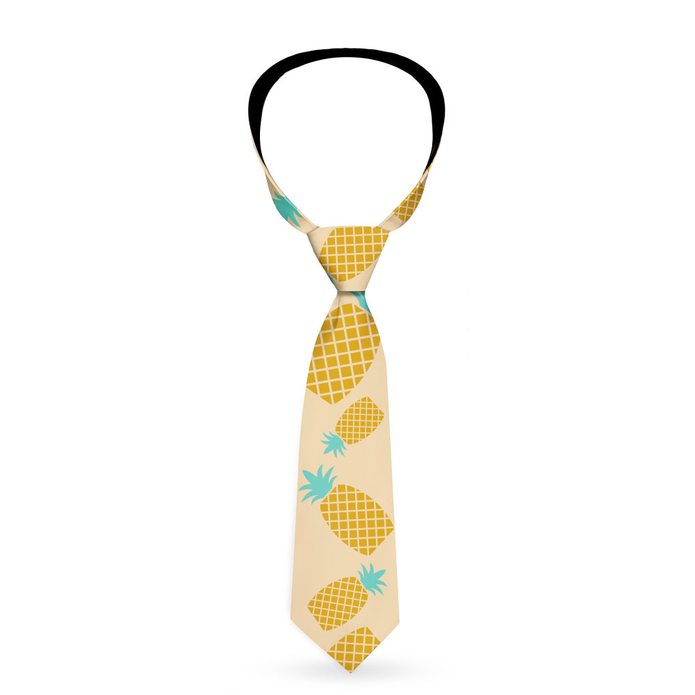 Buckle-Down Necktie - Pineapples Rotating Tan Neckties Buckle-Down   