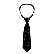 Buckle-Down Necktie - Shining Stars Black/White Neckties Buckle-Down   