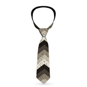 Buckle-Down Necktie - Chevron Weathered Black/Grays Neckties Buckle-Down   