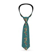 Buckle-Down Necktie - Christmas Ornaments/Snowflakes Blue/White/Multi Color Neckties Buckle-Down   
