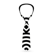 Buckle-Down Necktie - Square Target White/Black Neckties Buckle-Down   