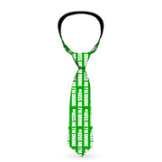 Buckle-Down Necktie - St. Pat's KISS ME I'M DRUNK/Shamrock Green/White Neckties Buckle-Down   