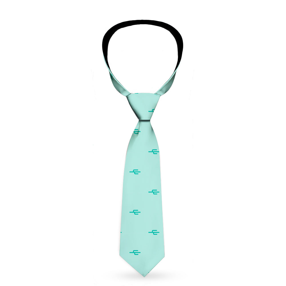 Buckle-Down Necktie - Cacti1 Aqua Blues Neckties Buckle-Down   