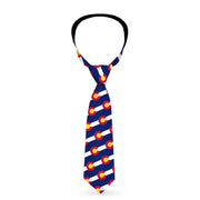 Necktie Standard - Colorado Flag Logo Stripe Blue/White Neckties Buckle-Down   