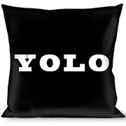 Buckle-Down Throw Pillow - YOLO Bold Black/White Throw Pillows Buckle-Down   