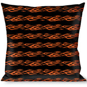Buckle-Down Throw Pillow - Flame Orange Throw Pillows Buckle-Down   