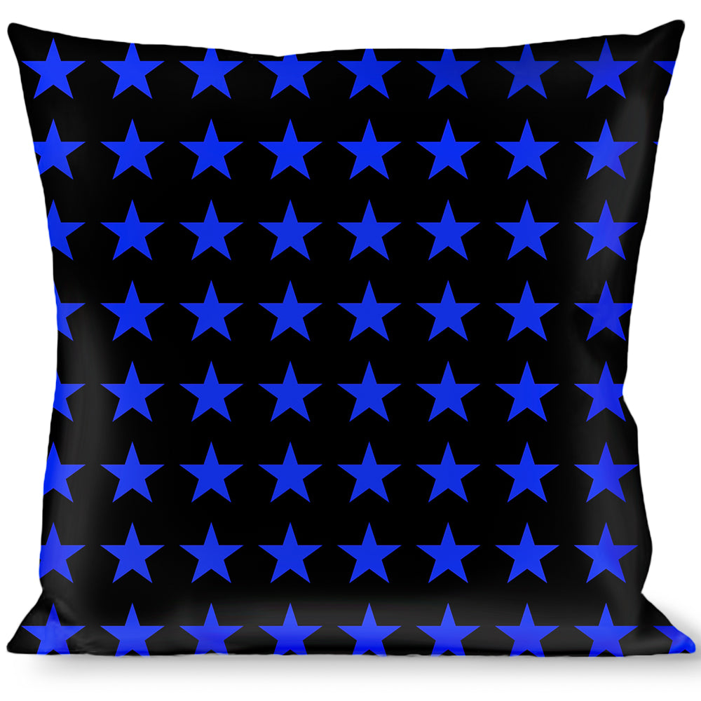 Buckle-Down Throw Pillow - Star Black/Blue Throw Pillows Buckle-Down   