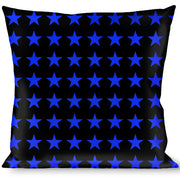 Buckle-Down Throw Pillow - Star Black/Blue Throw Pillows Buckle-Down   