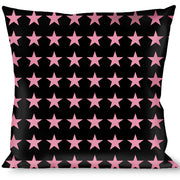 Buckle-Down Throw Pillow - Star Black/Pink Throw Pillows Buckle-Down   