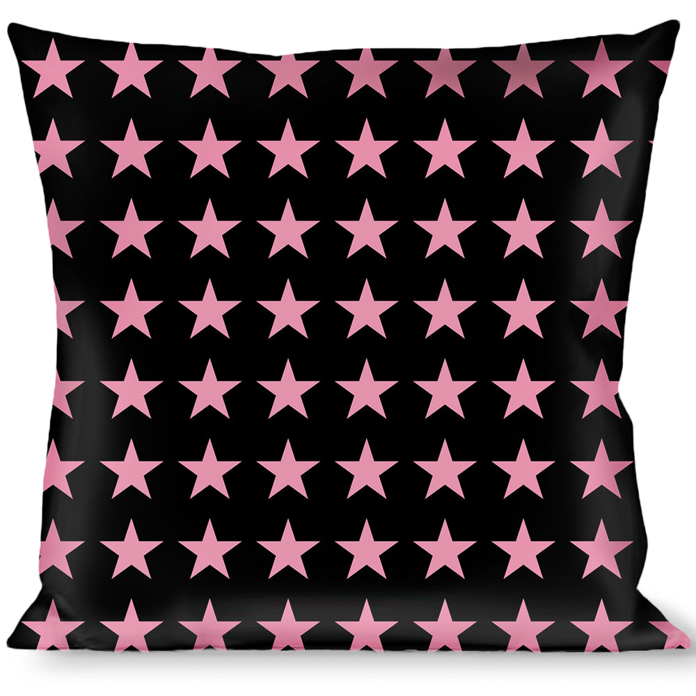 Buckle-Down Throw Pillow - Star Black/Pink Throw Pillows Buckle-Down   