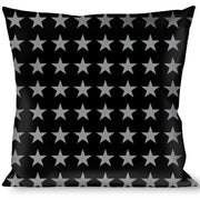 Buckle-Down Throw Pillow - Star Black/Silver Throw Pillows Buckle-Down   