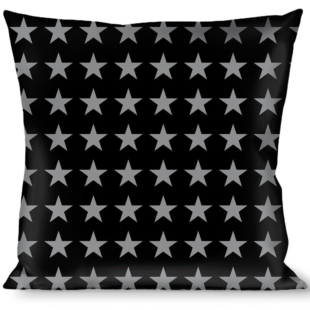 Buckle-Down Throw Pillow - Star Black/Silver Throw Pillows Buckle-Down   
