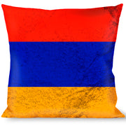 Buckle-Down Throw Pillow - Armenia Flag Distressed Throw Pillows Buckle-Down   