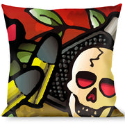 Buckle-Down Throw Pillow - Born to Raise Hell Red Throw Pillows Buckle-Down   