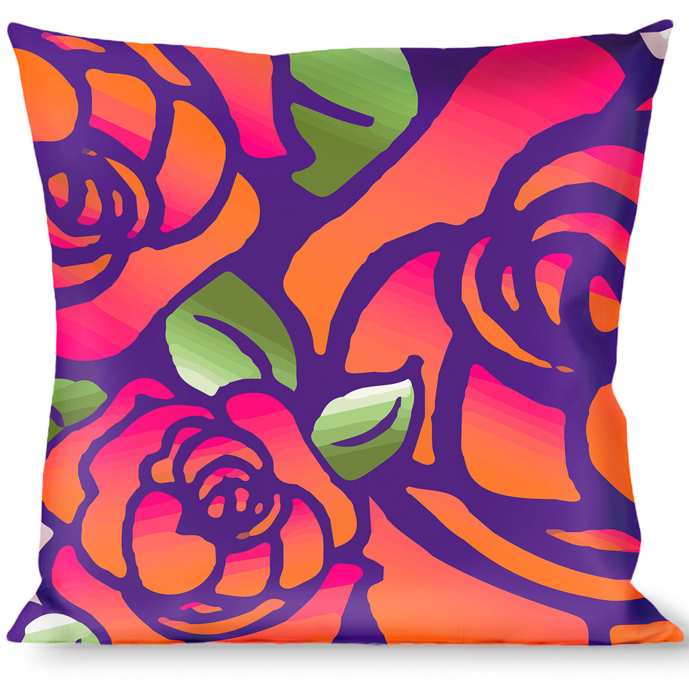 Buckle-Down Throw Pillow - Born to Blossom Blue Throw Pillows Buckle-Down   
