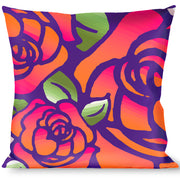 Buckle-Down Throw Pillow - Born to Blossom Blue Throw Pillows Buckle-Down   