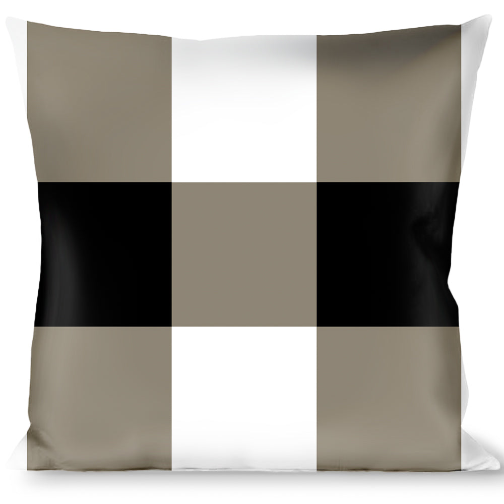 Buckle-Down Throw Pillow - Buffalo Plaid Black/White Throw Pillows Buckle-Down   